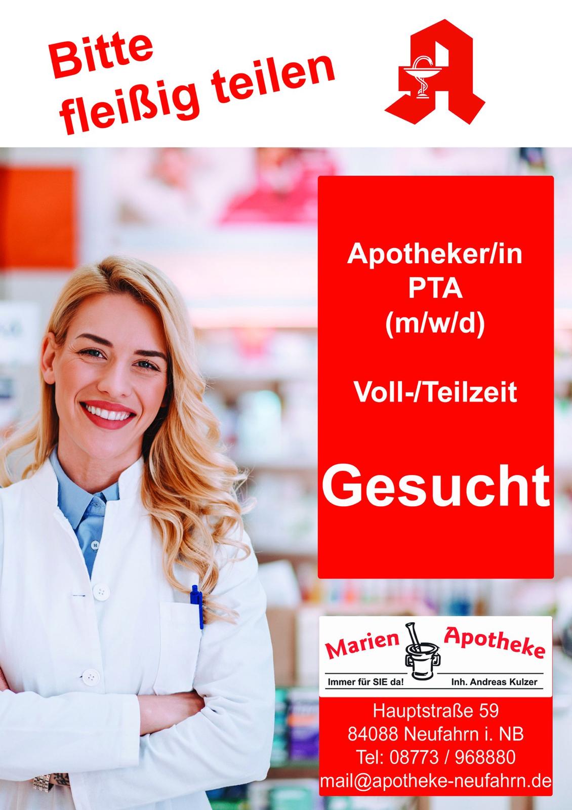 Stellenangebot der Marien-Apotheke